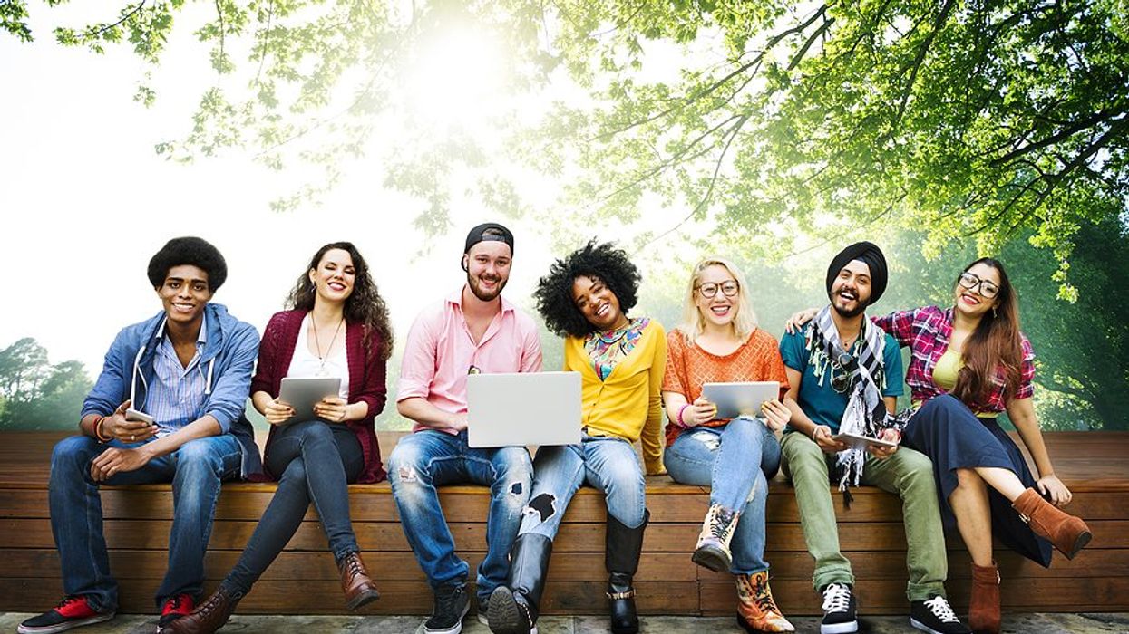 Unique/diverse group of people use AI to unleash their uniqueness/individuality
