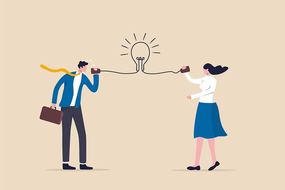 Verbal communication skills concept