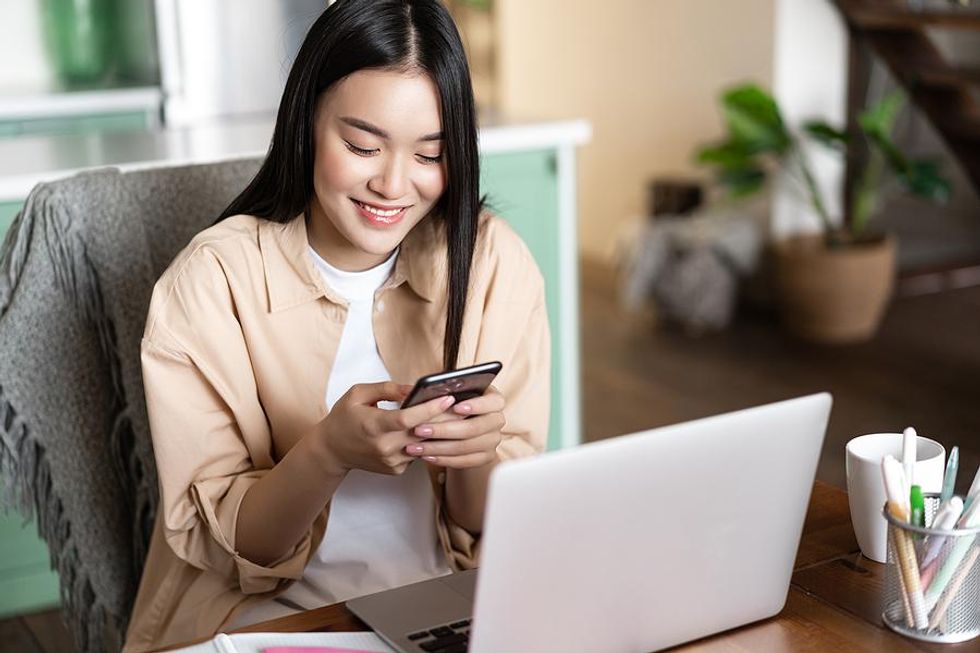 Woman adds a certification to her resume