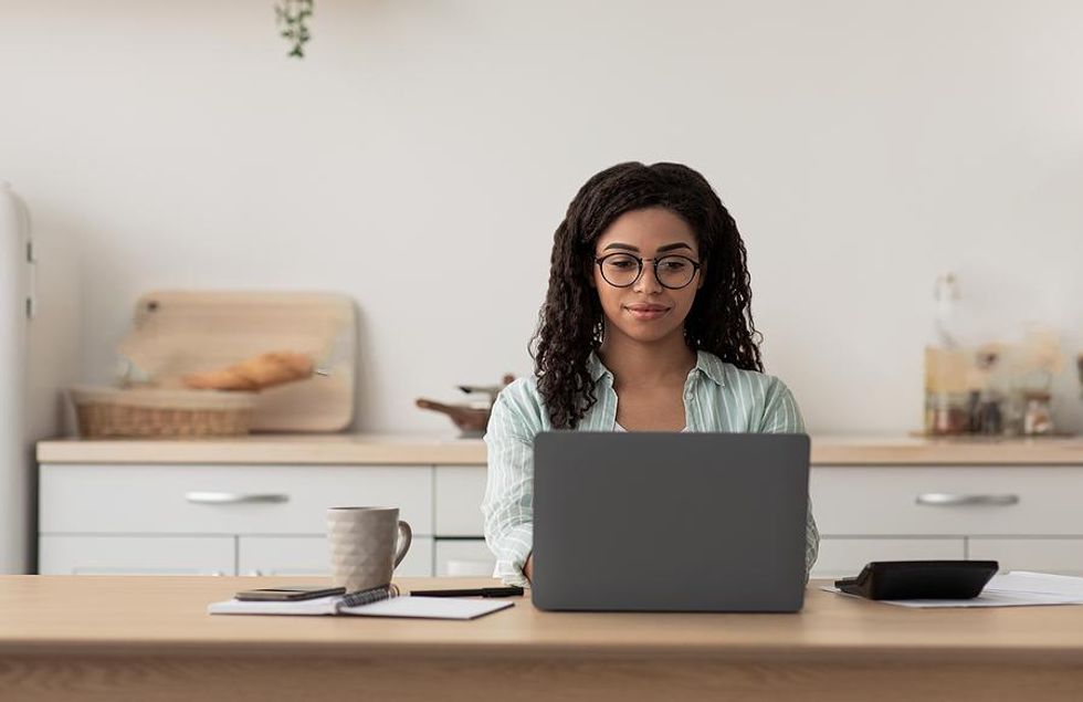 Woman adds work experience to her resume