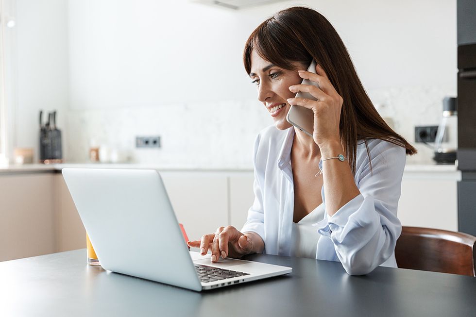 Woman asks to be directed to the HR department to find the hiring manager's name