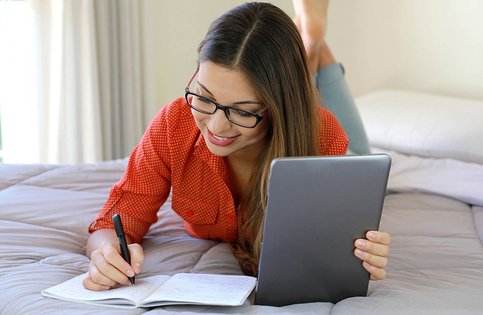 Woman creates an interview bucket list while unemployed