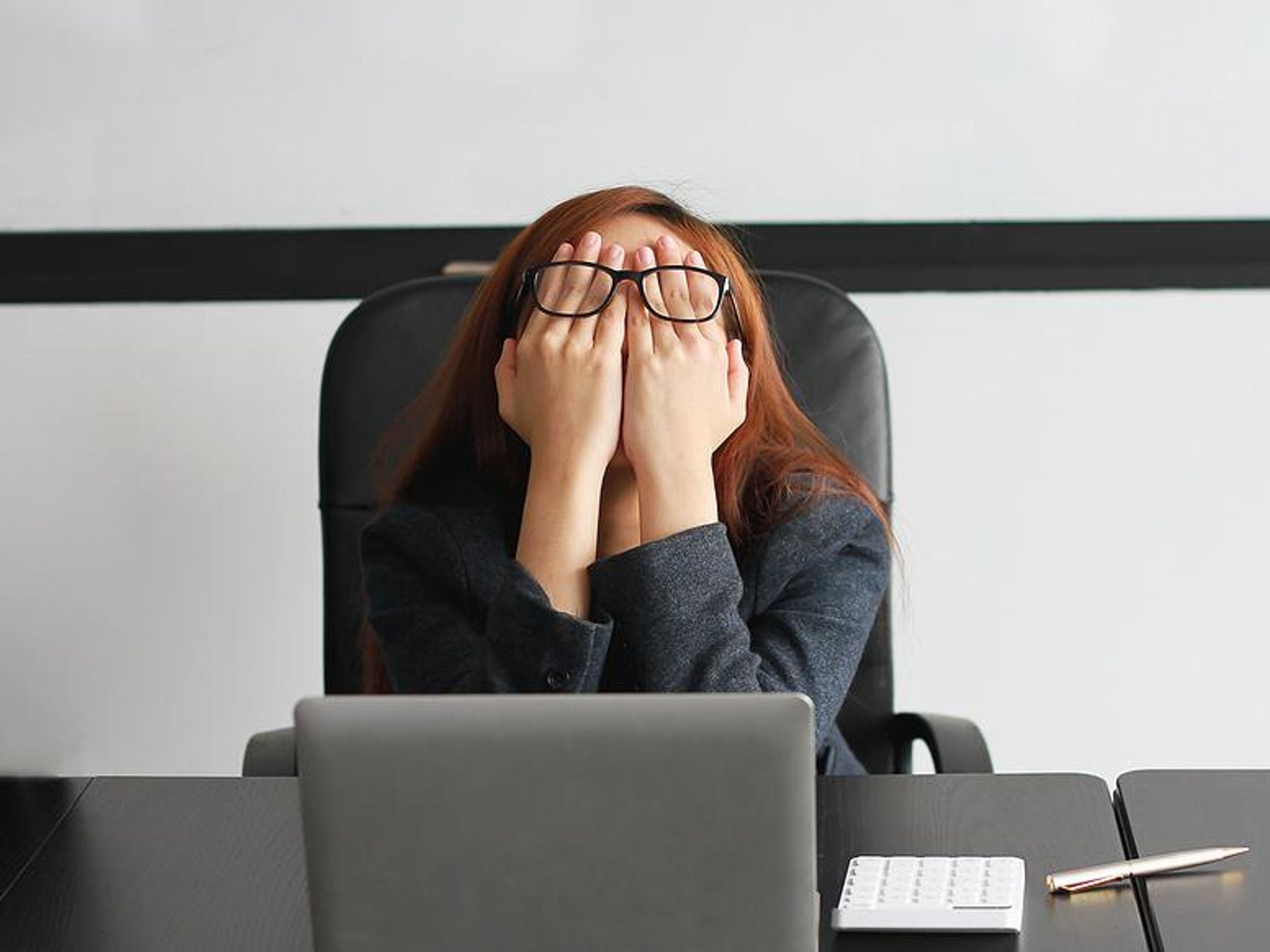 Woman experiencing job burnout