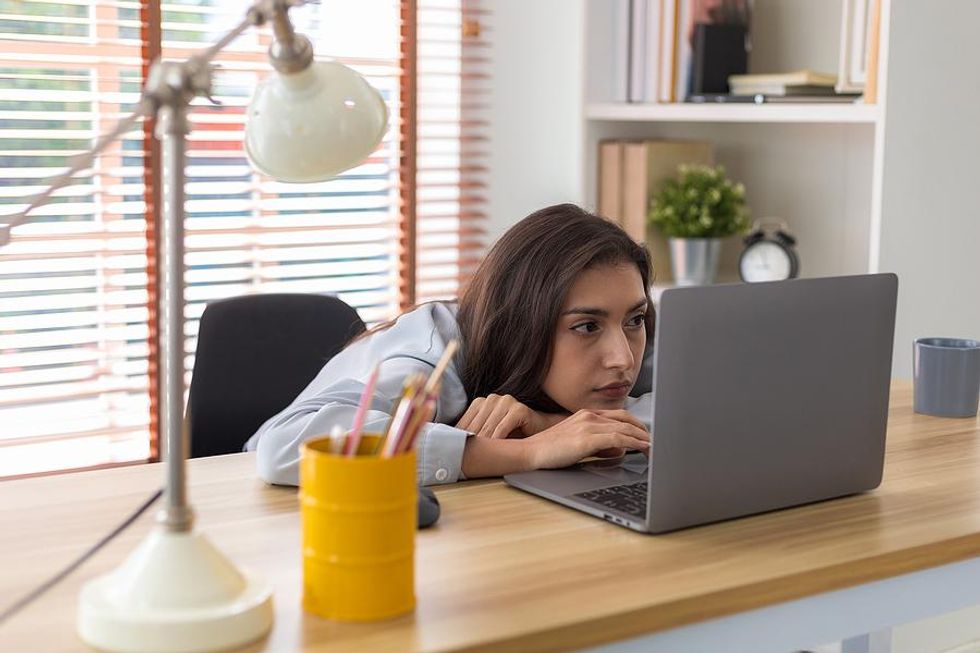 Woman falling out of love with her job