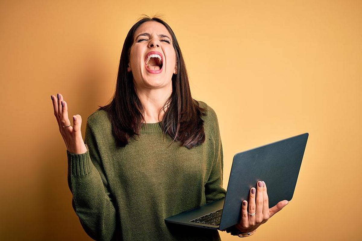 Woman frustrated about sabotaging her career