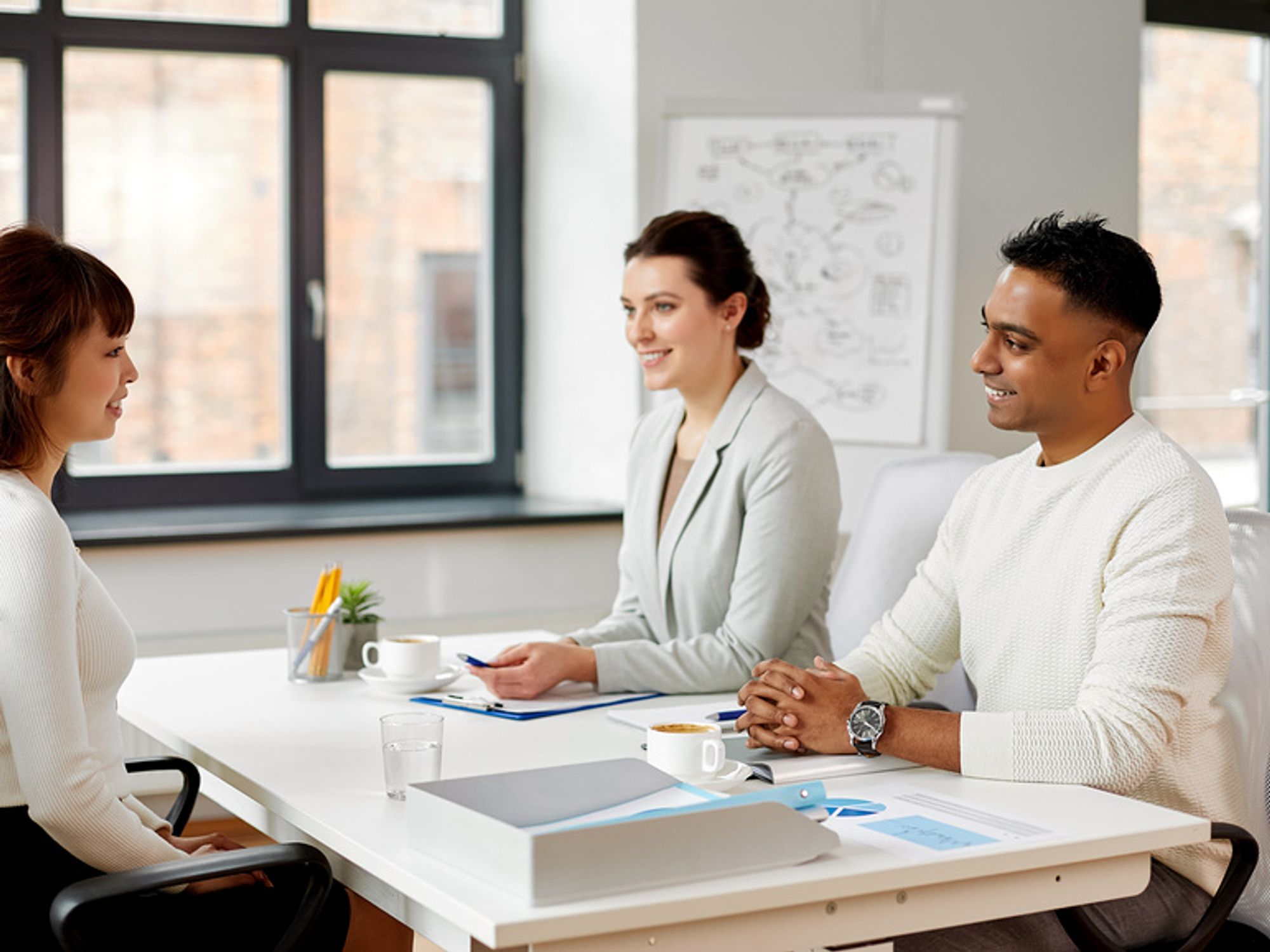 Woman goes to her exit interview