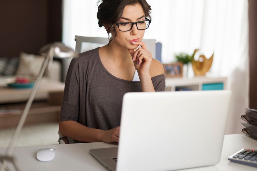 Woman looking for a job