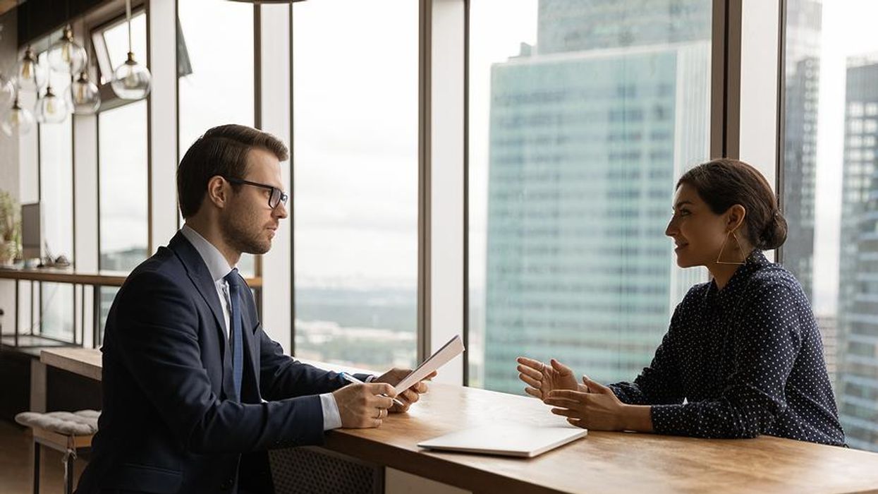 Woman negotiates her salary during a job interview