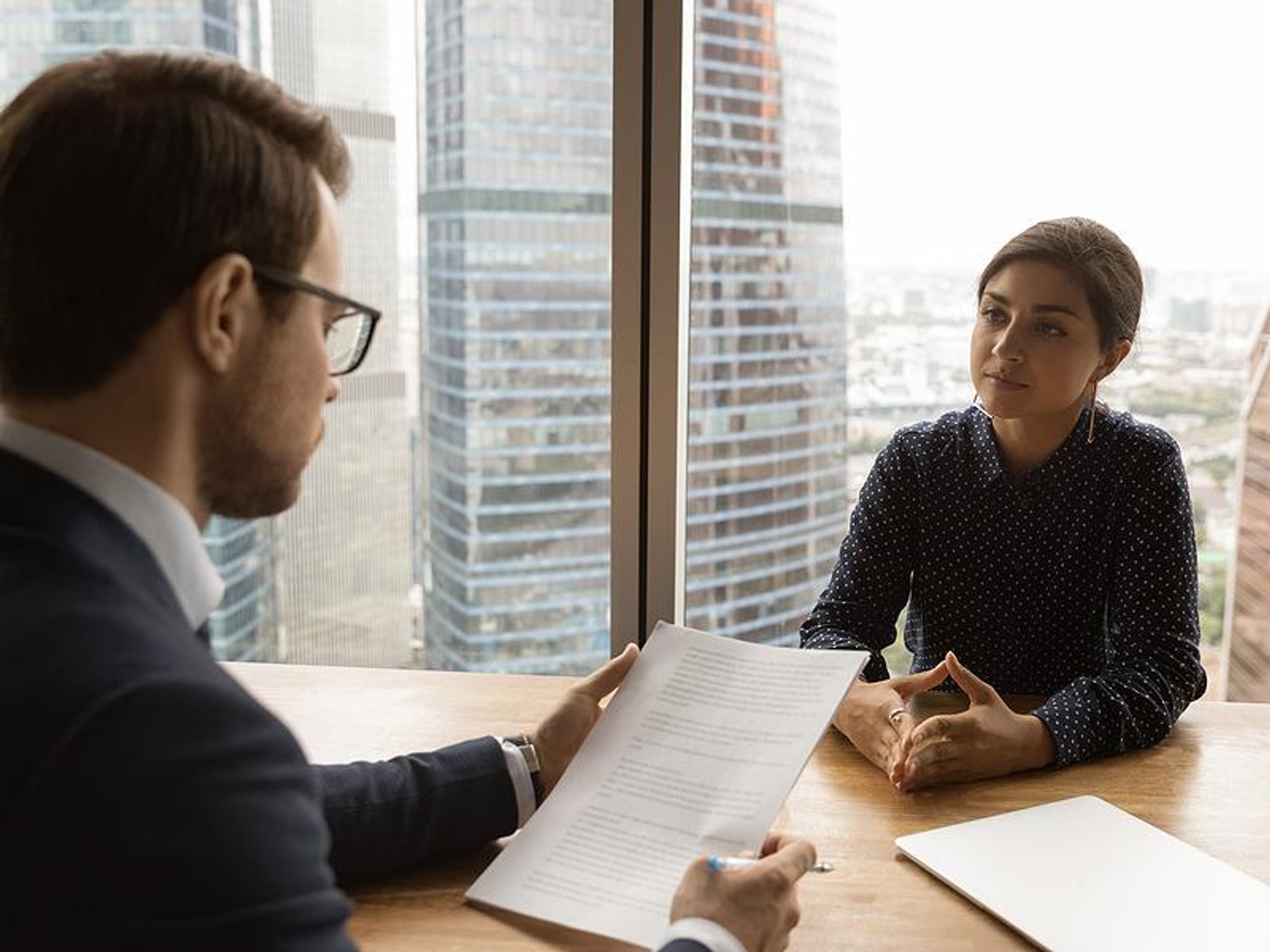 Woman thinks about accepting a job offer