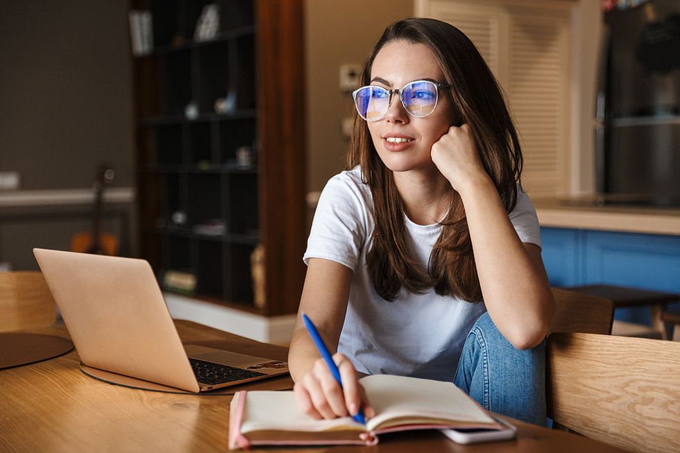 Woman considers about making a career change