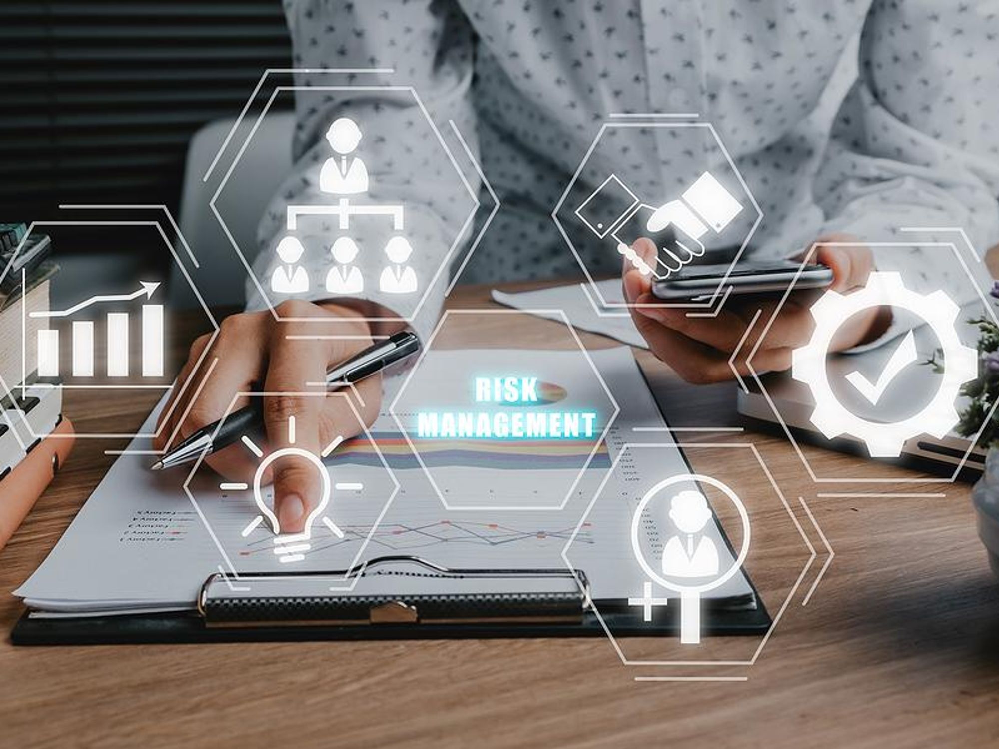 Woman uses technology to help with risk management