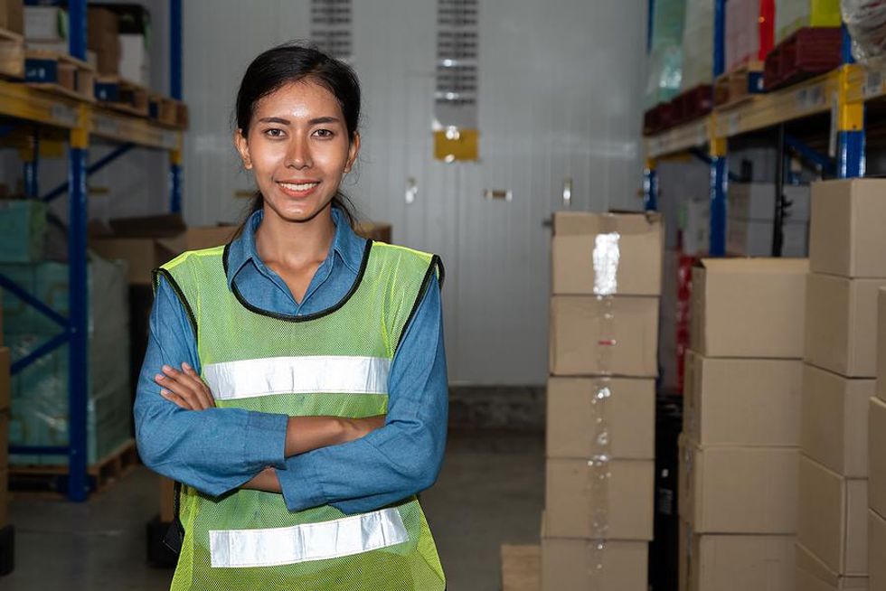 Woman working in a male-dominated field
