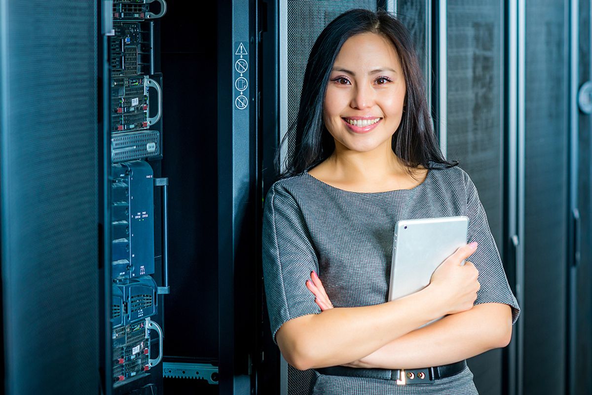 Woman working in the tech industry