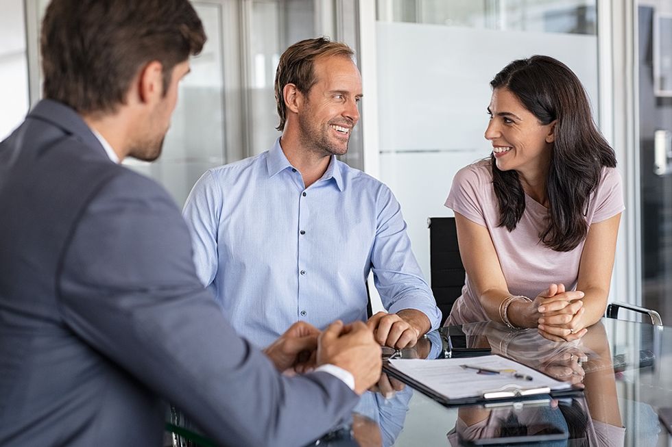 Work colleagues network during a meeting