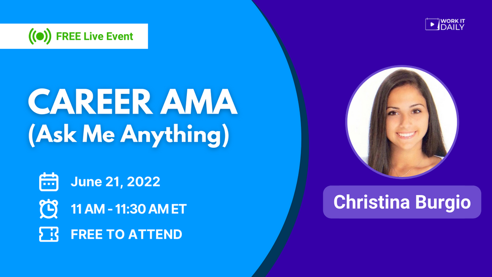 Work It Daily's live career event (CAREER AMA - Ask Me Anything)