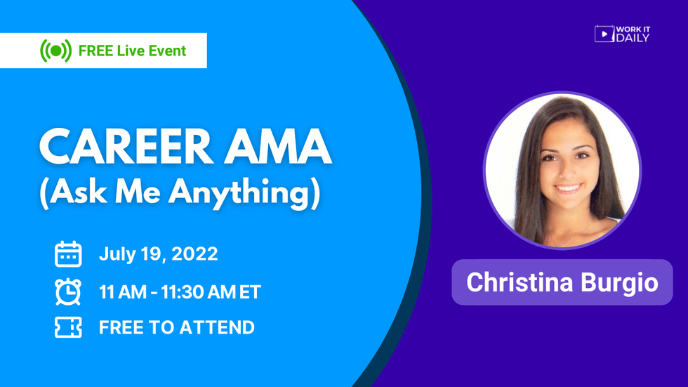 Work It Daily's live career event (CAREER AMA - Ask Me Anything)