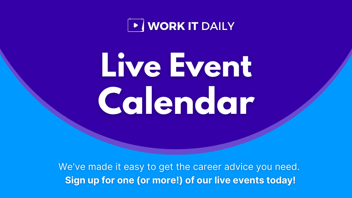 Work It Daily's live event calendar
