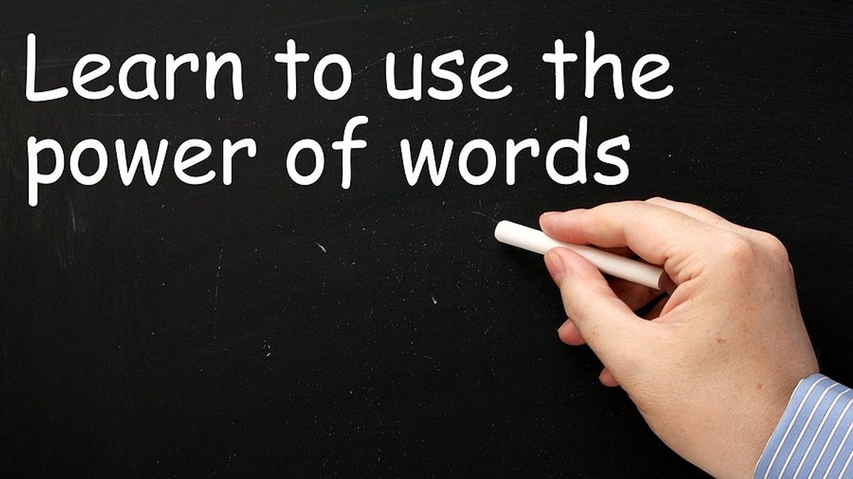 Written communication, power of words concept