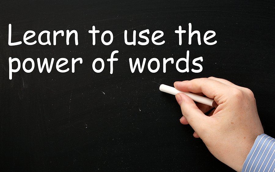 Written communication, power of words concept