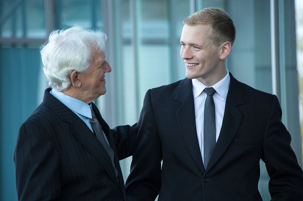 Young employee proves future value to boss so he gets the promotion