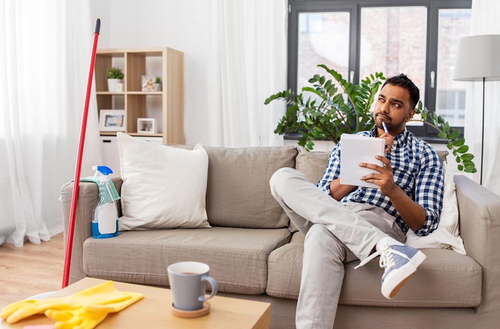 Young professional creates a bucket list of companies that he want to work for.