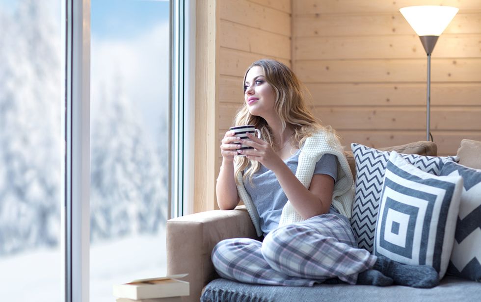 Young professional takes some time to relax the day before her interview