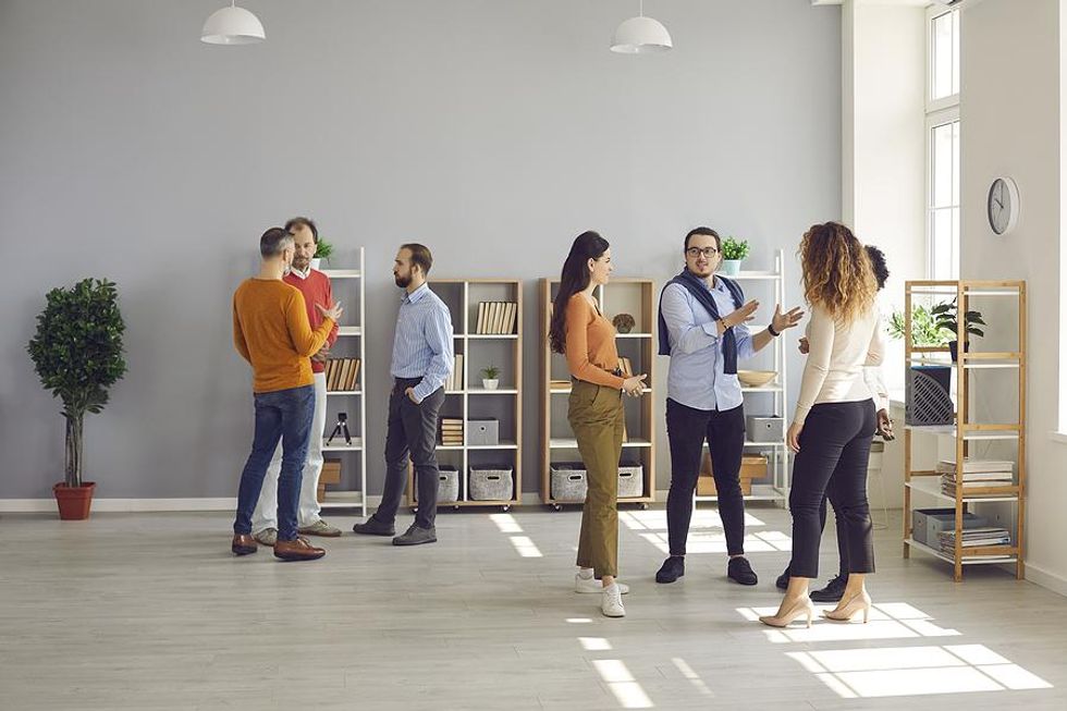 Young professionals at a networking event