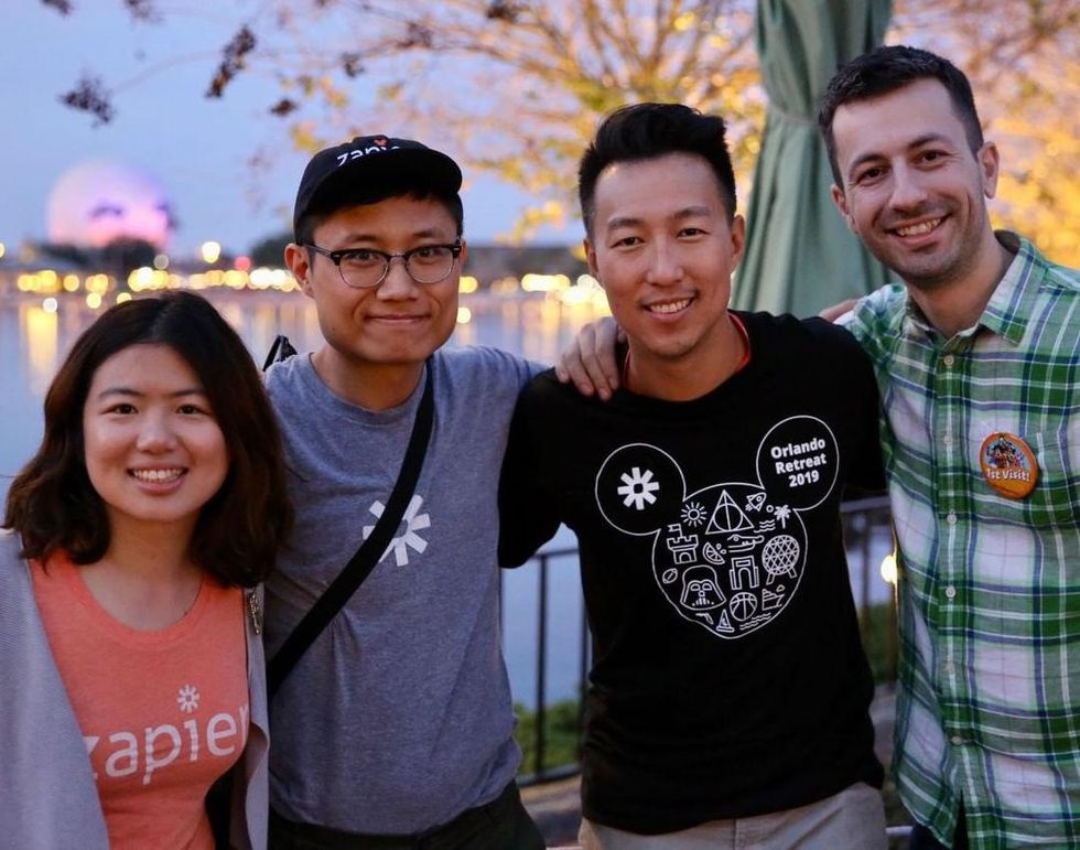 Zapier employees at a company retreat in Orlando, Florida.