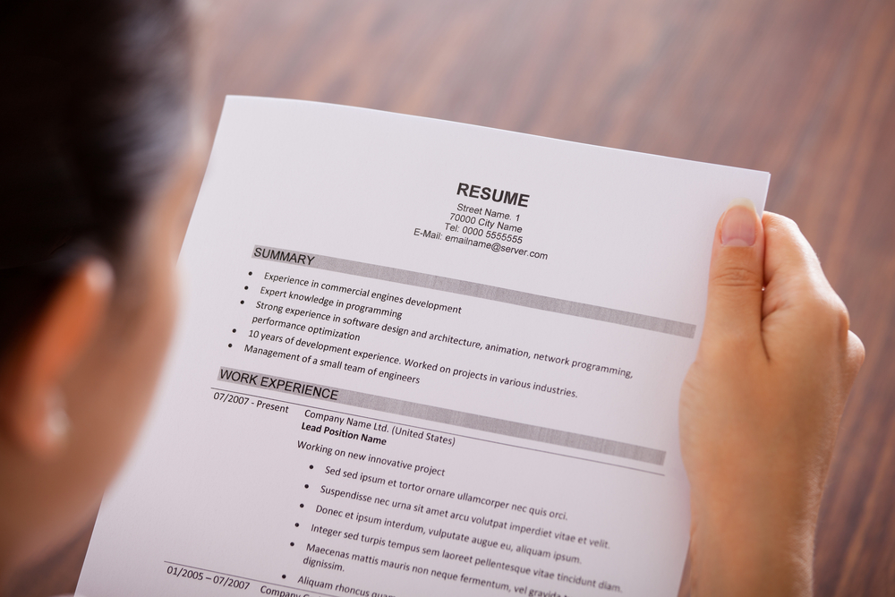 Guidelines for resume